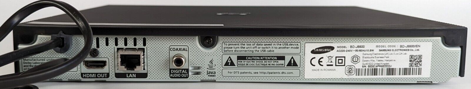 Samsung BD J5500 DVD- & 3D Blu Ray Player Curved Design – Bild 2
